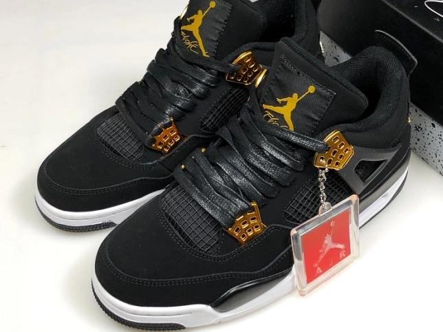Cheap Air 308497-032 Jordan Black Gold-White 4 Metallic Royalty 0712